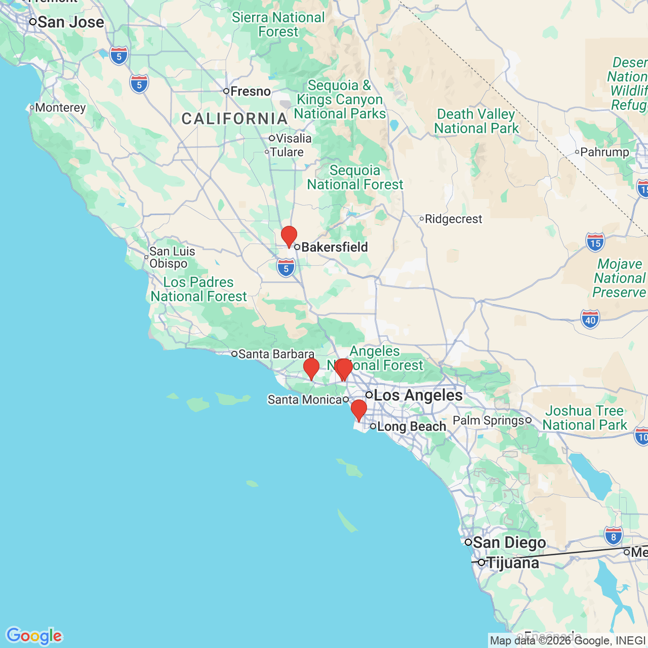 Google map image of our locations