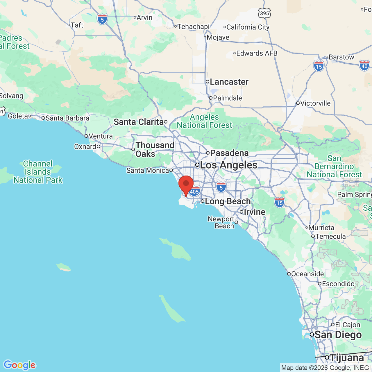 Google map image of our location in 24241 Hawthorne Blvd Torrance, CA