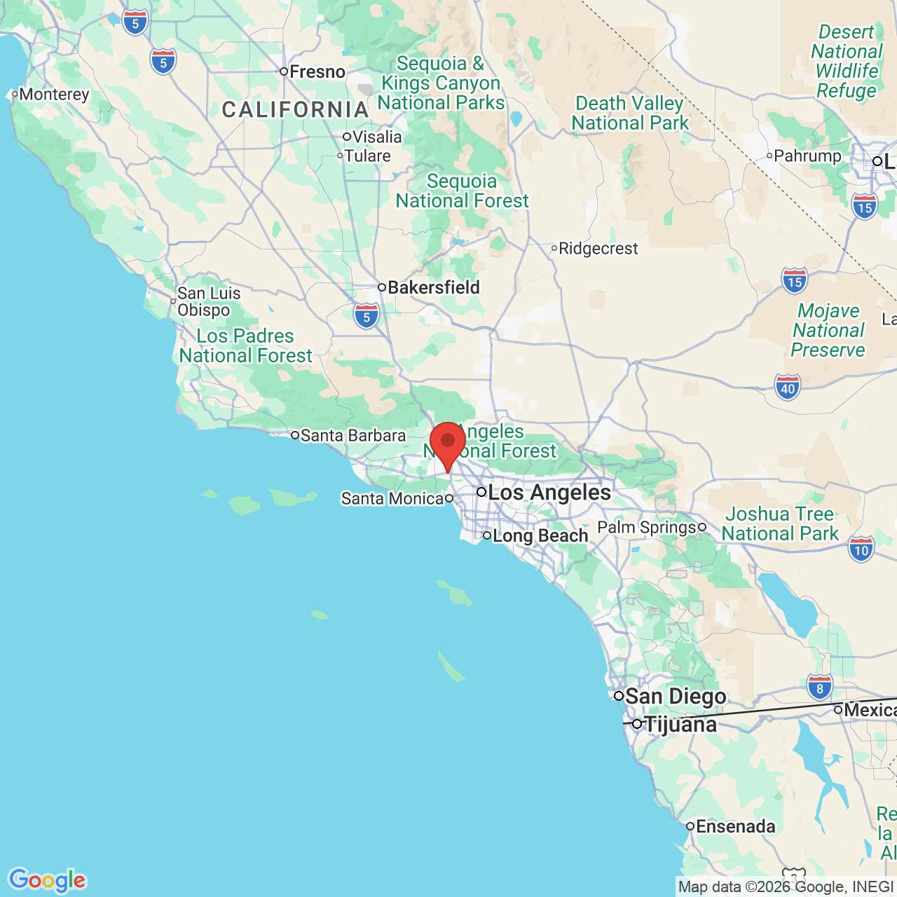 Google map image of our location in 5353 Balboa Blvd Encino, CA