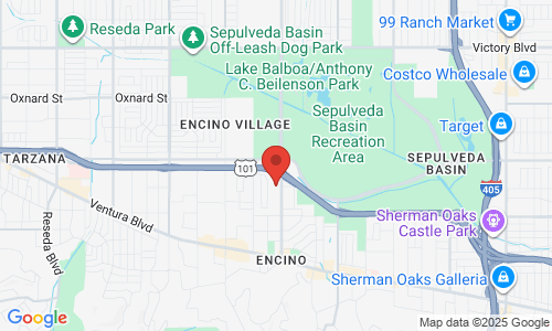 Google map image of our location in 5353 Balboa Blvd Ste 301 Encino, CA