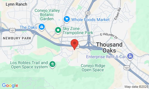 Google map image of our location in 415 Rolling Oaks Dr Ste 260 Thousand Oaks, CA